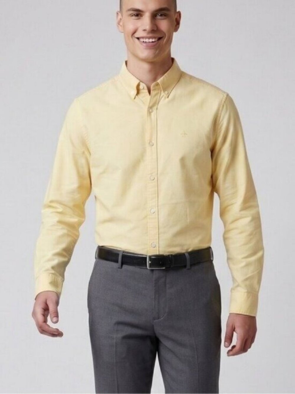 🌻NEW w/tag Original Penguin Oxford Shirt Yellow Stretch Button Down Size XL